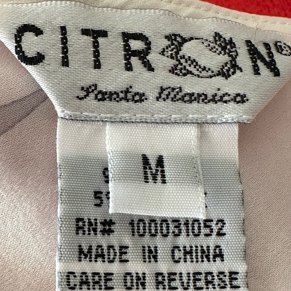 CITRON Santa Monica Silk Asian Inspired Blouse Whimsical Dragon Colorful Size M - Picture 11 of 15